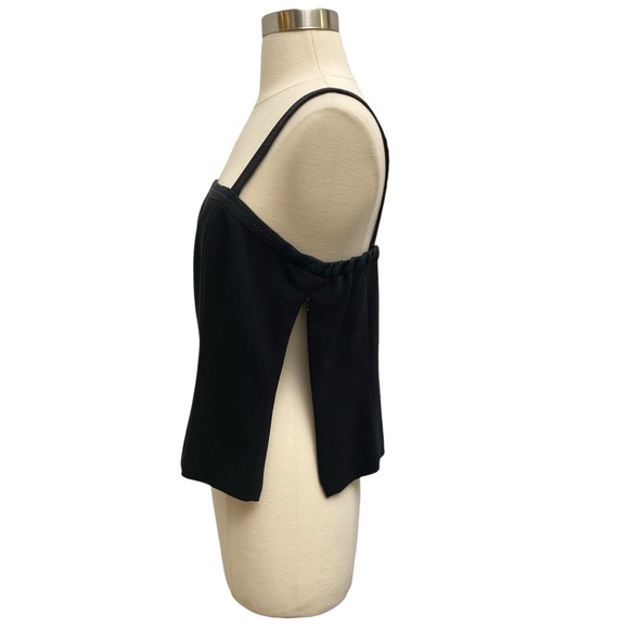 Silk Blazer With Rhinestone & Square Neck Structured Blouse Two Piece Set - Picture 15 of 15